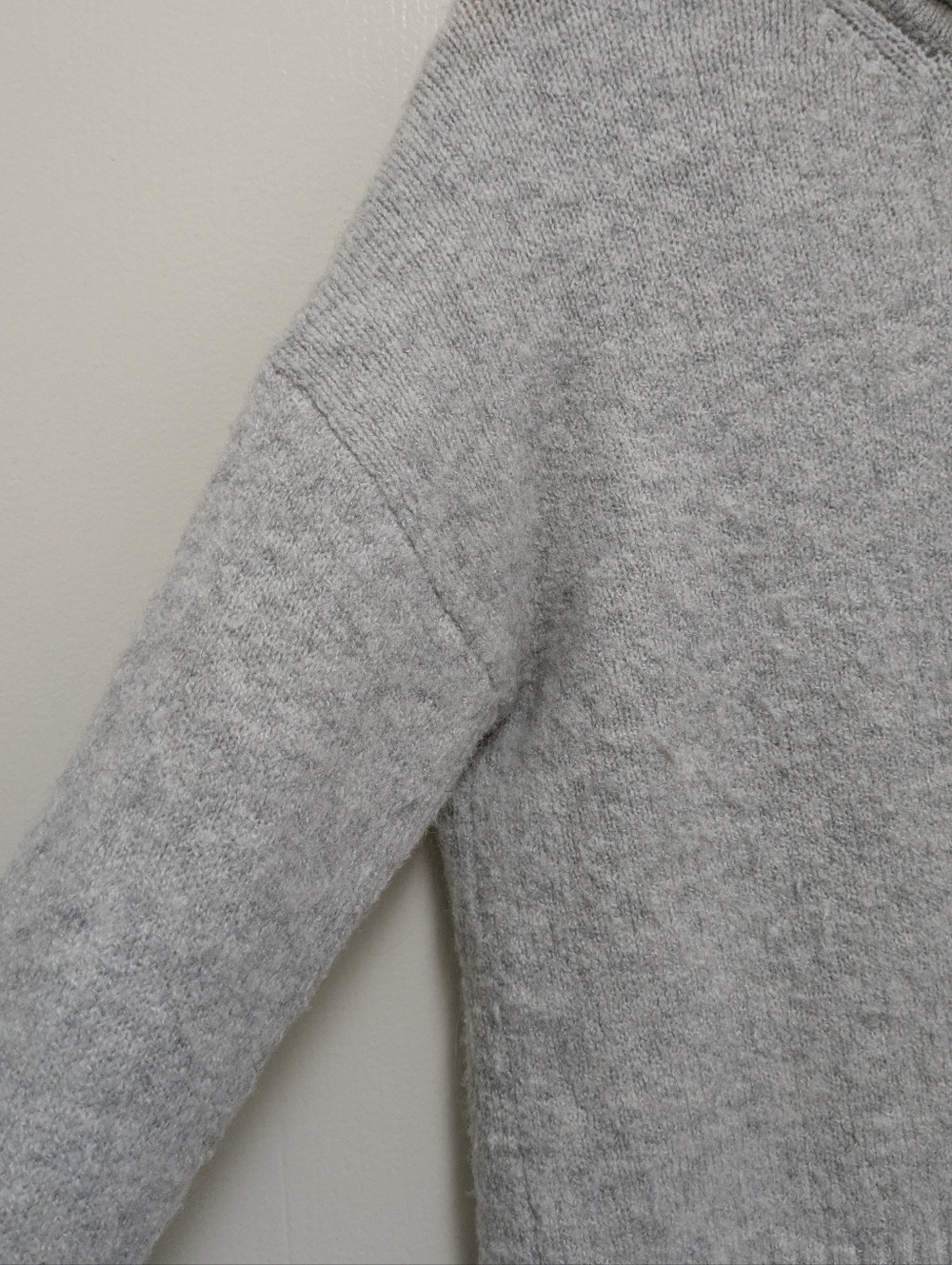 Madewell Heather Grey Fulton Wool Blend Mock Neck Sweater Small - Picture 7 of 8